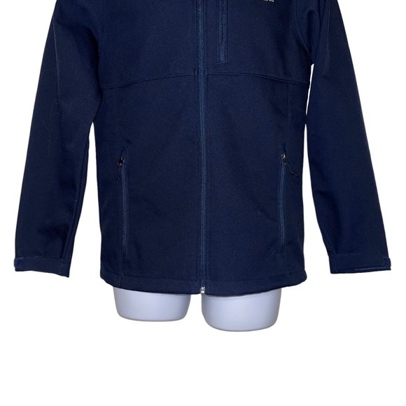 Columbia Navy Blue Full Zip Jacket Mens S Fleece Lined Zipper Pockets Logo - Picture 3 of 10